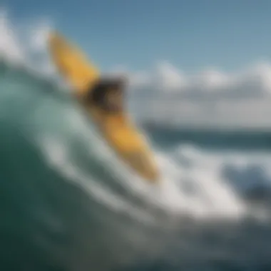 Demonstration of advanced wing surfing techniques on water