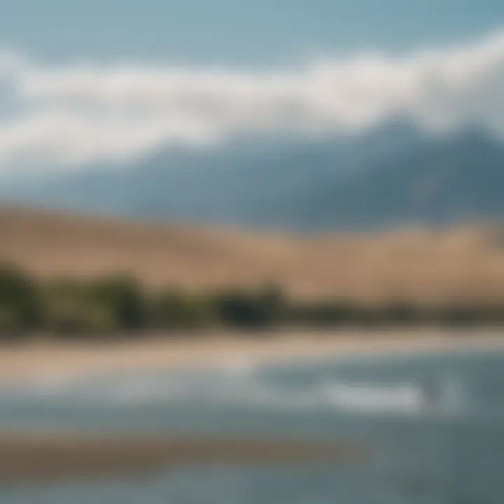 Scenic view of a popular kiteboarding spot in Colorado