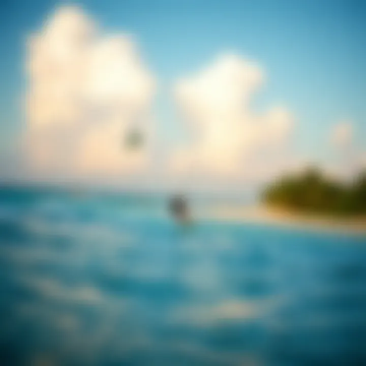 Coconut Bay: A Scenic Kiteboarding Haven Scenic view of Coconut Bay with kiteboarders in action