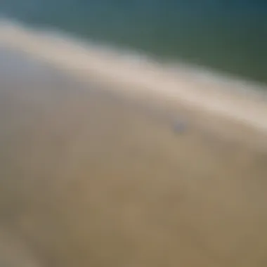 Aerial view of Barnstable beach during low tide