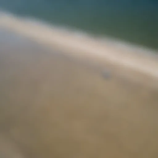 Aerial view of Barnstable beach during low tide