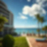 Luxurious beachfront hotel with stunning ocean views