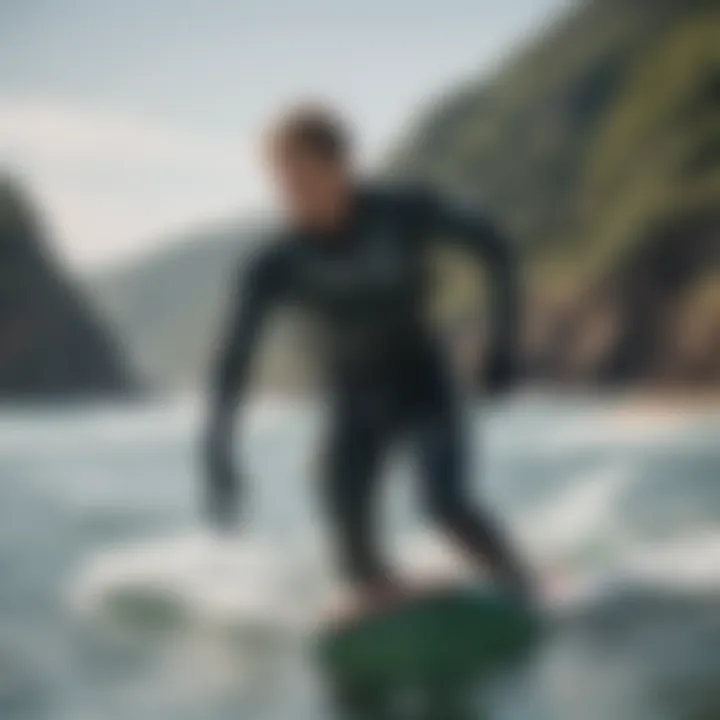 Kiteboarder in action, demonstrating the optimal fit of a wetsuit.