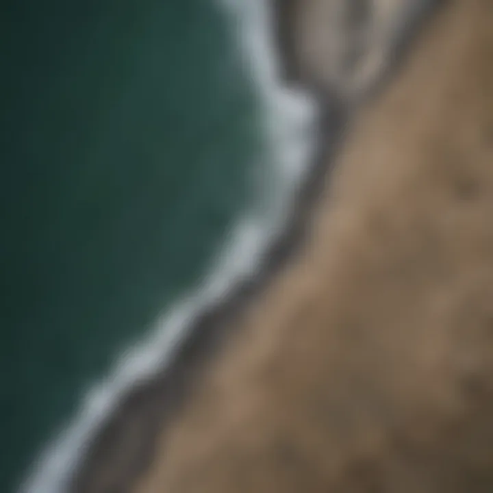 Aerial view of Bodega Bay showcasing tidal patterns