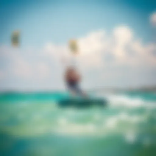 Kiteboarding on a sunny day at Bonita Springs beach