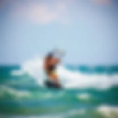 Cabrinha bar in action during a kiteboarding session, highlighting performance