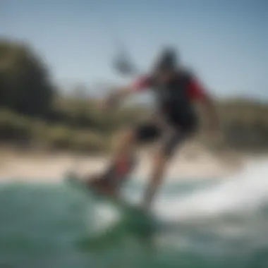 Kitesurfing scene showcasing the Cabrinha Switchblade in action