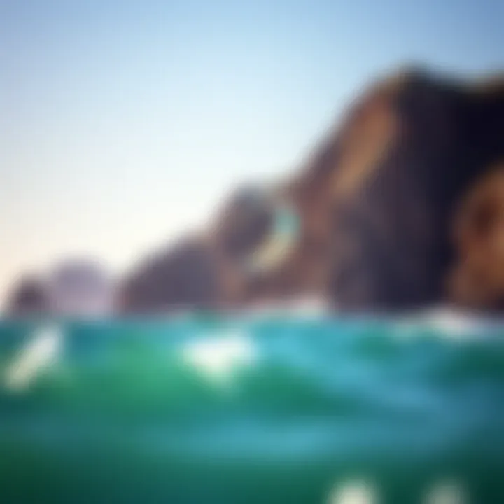 Ideal Kitesurfing Coastline in California A scenic coastline with ideal kitesurfing conditions, showcasing the beauty of California