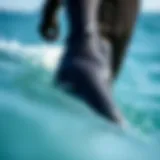 Flexible wetsuit showcasing material texture