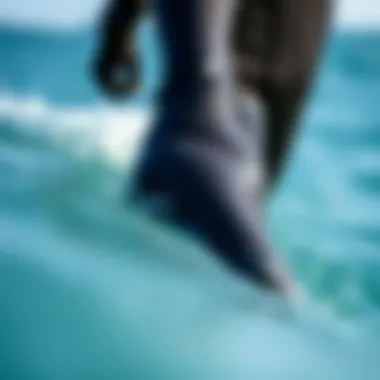 Flexible Wetsuit Material Flexible wetsuit showcasing material texture