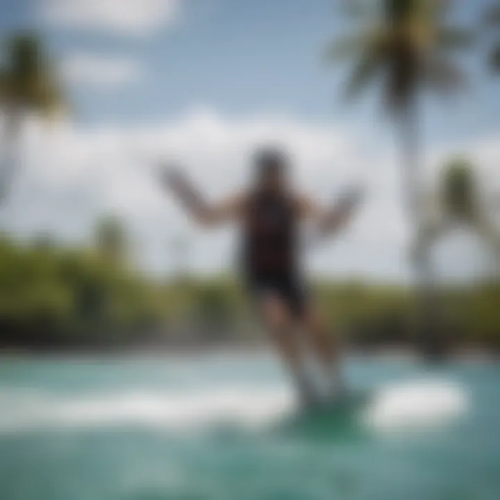 Kiteboarding enthusiasts enjoying the thrill of the waves at Coconut Bay