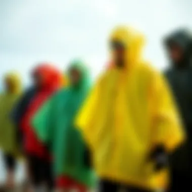 Diverse Styles of Quicksilver Ponchos Available A collection of various quicksilver ponchos in different styles and colors