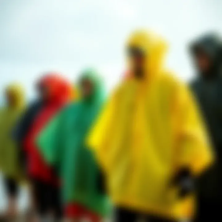 Diverse Styles of Quicksilver Ponchos Available A collection of various quicksilver ponchos in different styles and colors