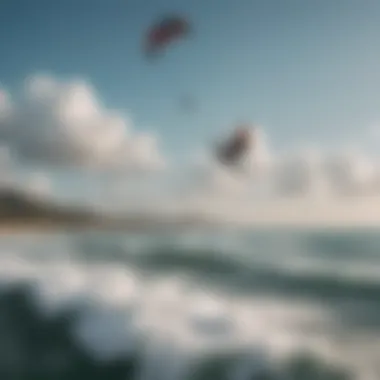 Stunning kitesurfing location highlighting perfect wind conditions