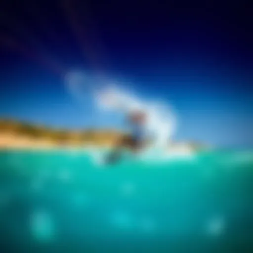 Dynamic kitesurf slingshot technique in action