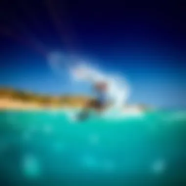 Mastering the Slingshot Maneuver Dynamic kitesurf slingshot technique in action