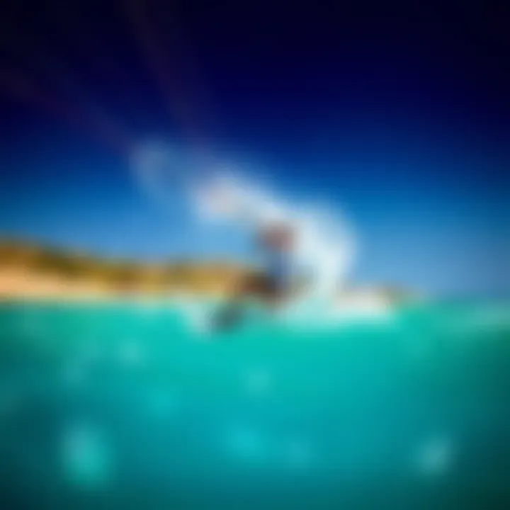 Mastering the Slingshot Maneuver Dynamic kitesurf slingshot technique in action