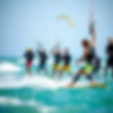 Group Training for Advanced Kiteboarding Skills Group training session for advanced kiteboarding skills