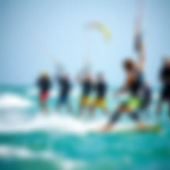 Group Training for Advanced Kiteboarding Skills Group training session for advanced kiteboarding skills