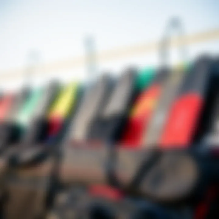 Top Brands for Board Bags A vibrant display of top brands offering board bags for kiteboarding enthusiasts