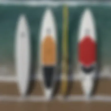 Comparison chart of various hydrofoil surfboard brands and models