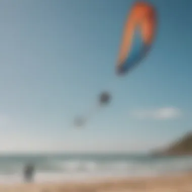 Kiteboarding scene showcasing a well-maintained kite