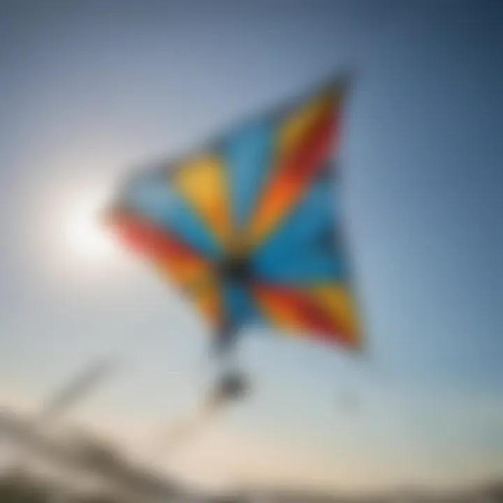 Close-up of a high-performance kite showcasing its design features