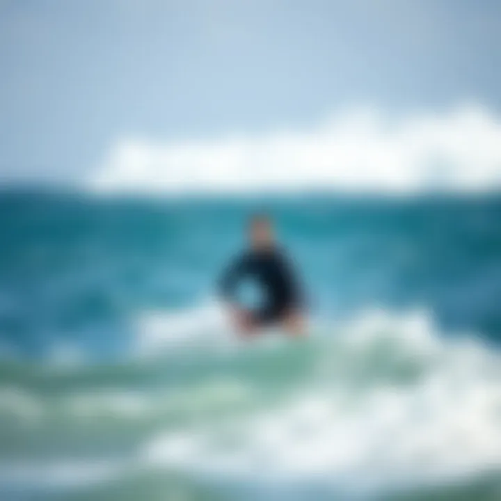 Engaging Wing Surf Lessons for Beginners Beginner wing surf lesson in action