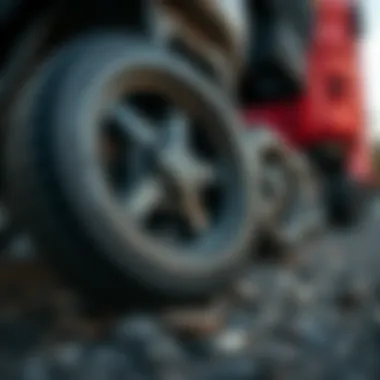 A close-up view of durable Dakine luggage wheels ready for replacement.