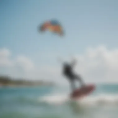 Vibrant kiteboarding scene at Diani Beach