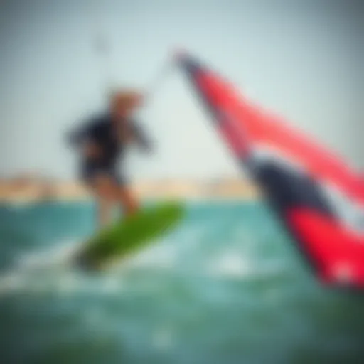 Vibrant kiteboarding scene in El Gouna