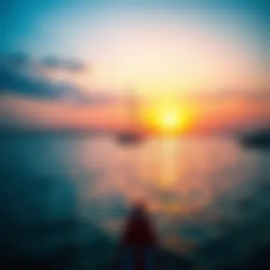 Sunset view over the lagoons of El Gouna