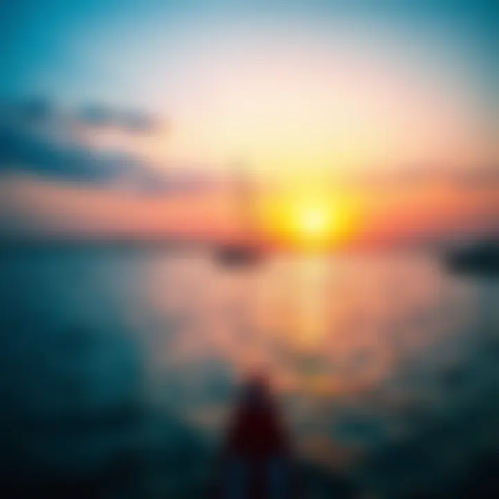 Sunset view over the lagoons of El Gouna