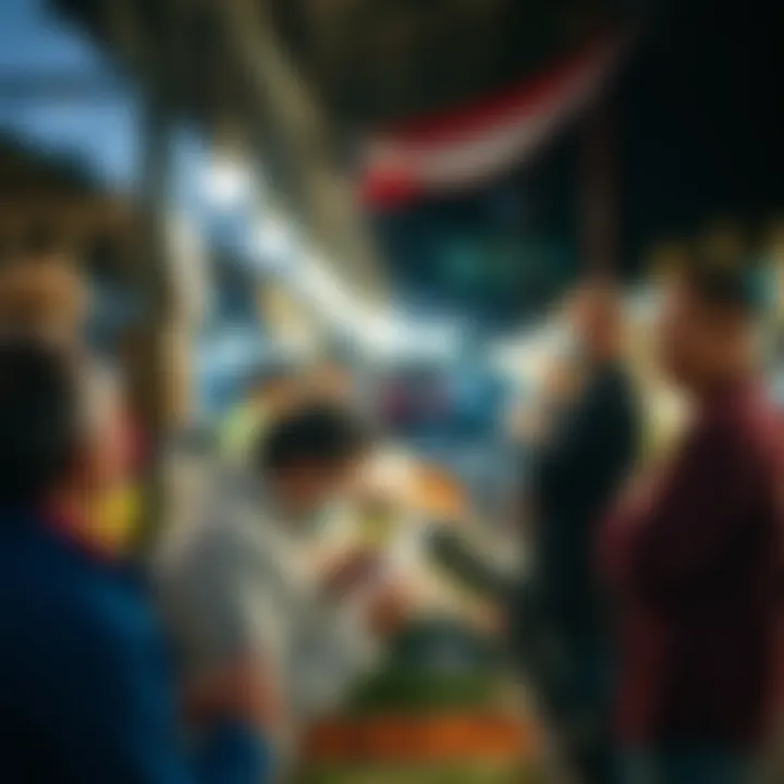 Cultural Exchange at the Local Market Local market showcasing cultural exchange