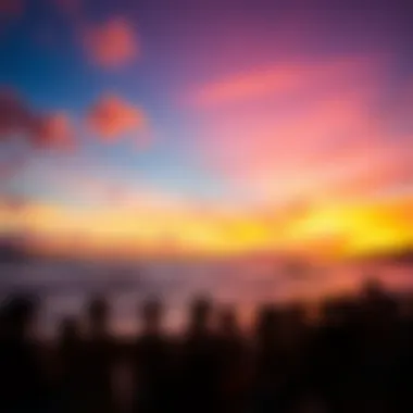 Vibrant sunset over the waters of Beachhouse Fiji