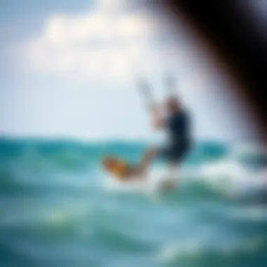 A kiteboarder skillfully navigating the waves in Cabarete's ideal wind conditions
