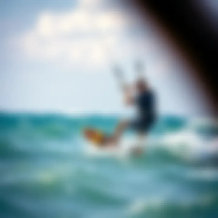 A kiteboarder skillfully navigating the waves in Cabarete's ideal wind conditions