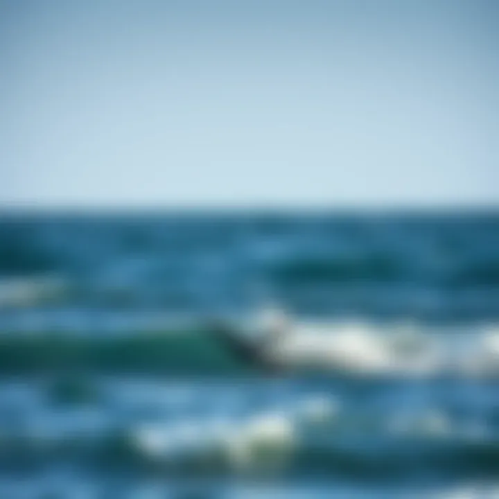 Graceful Efoil Riding the Waves Efoil gliding over ocean waves