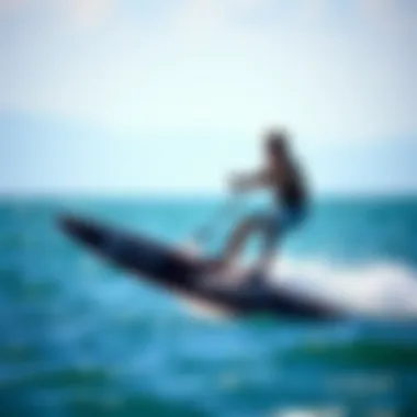 Efoil Rider in Action Efoil rider showcasing skills in open water