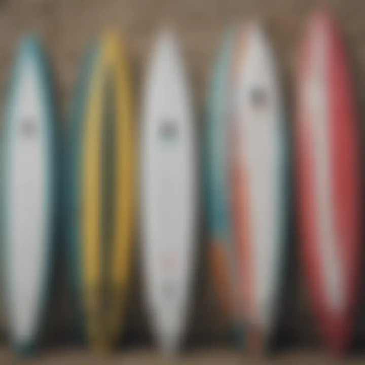 A detailed comparison chart of various foil surfboard models and prices