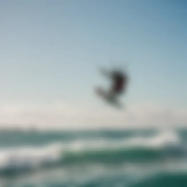 Kiteboarders enjoying the perfect conditions on a clear day