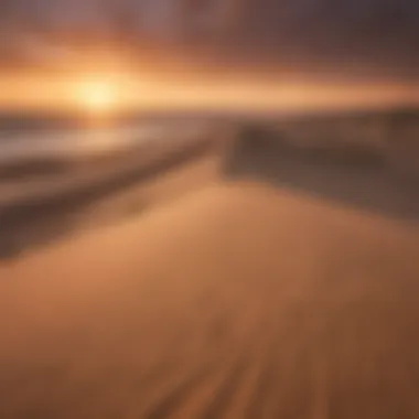 Sunset view over the windswept dunes of Fortaleza