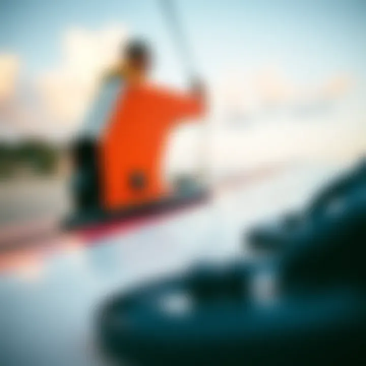 Unique Design Features of a Foil Board Close-up view of the unique design features of a foil board