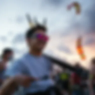 A vibrant kiteboarding community event in Houston