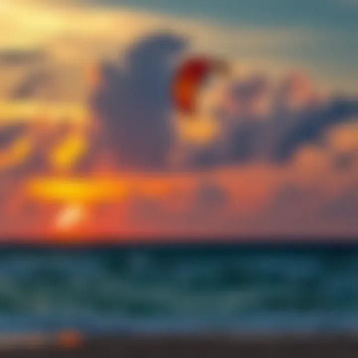 Breathtaking Sunset at Isla Blanca Stunning sunset view over Isla Blanca kiteboarding spot