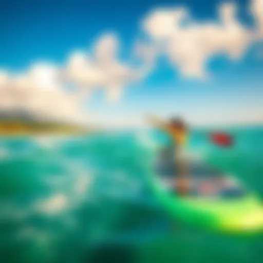 Paddleboarding in Kailua's Beautiful Waters Vibrant paddleboard scene in Kailua waters