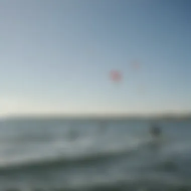 A group of kite surfers enjoying a day on the water