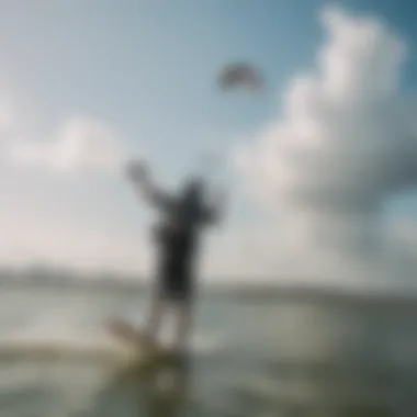 Group of kiteboarders enjoying the sport