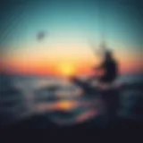 Vibrant kitesurfing action at sunset
