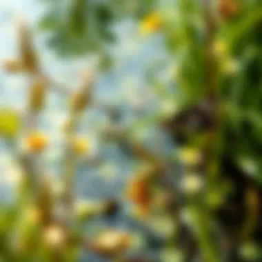 Diverse Ecosystem Surrounding Lake St. Clair A diverse ecosystem around Lake St. Clair, featuring various flora and fauna that thrive in the region's unique environment.